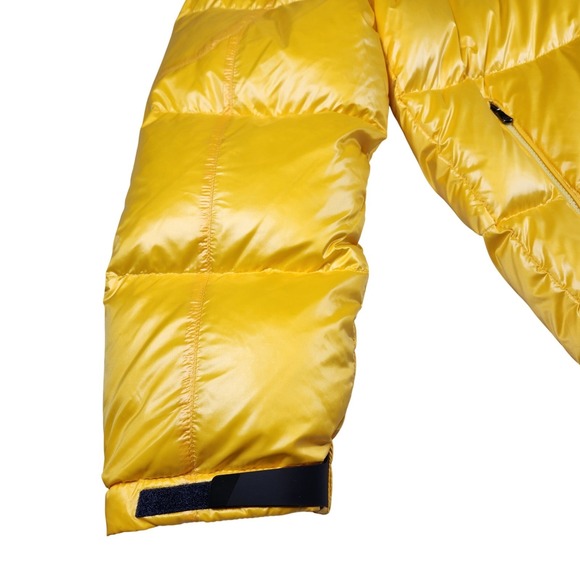 Polo Ralph Lauren The Gorham Down Yellow Puffer Jacket Hooded PONY Logo L $368 - Picture 9 of 17